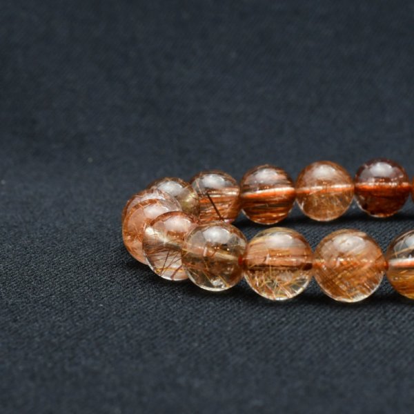高級ルチル】 天然石シラーが洗練された存在感を魅せる逸品 10mm