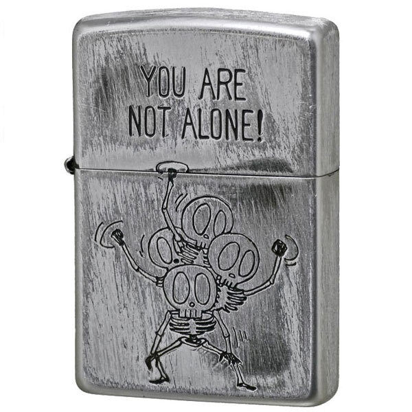 名入れ】zippo ジッポーライター ファニースカル (ドクロ 髑髏) ALONE