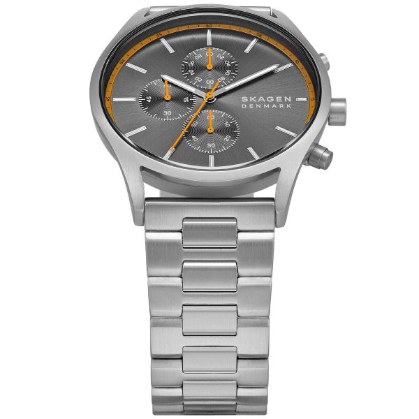 スカーゲン SKAGEN 腕時計 メンズ HOLST クロノグラフ シルバートーン 
