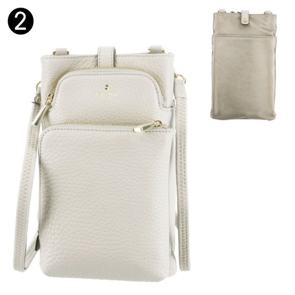 ペレボルサ PELLE BORSA スリムポシェット エコバッグ付き ショルダー 