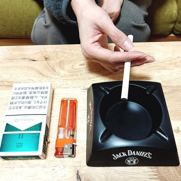 dimmoire ノベルティ ロゴ入りアッシュトレイ 卓上灰皿 ジャックダニエル かっこいい JACK DANIELS ロゴ お酒