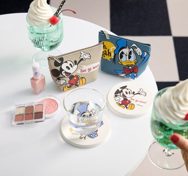 40個セット ミッキー&ドナルド 珪藻土コースター キッチン