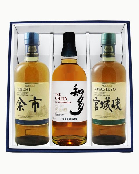 余市・宮城峡蒸溜所限定 シングルモルトウイスキー180ml7本セット ☆ 送料無料 ☆ ウイスキー 余市 + 宮城峡 + 知多 700ml×3本セット