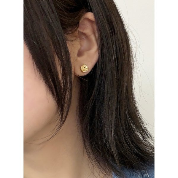 コーチ ピアス レディース フラワー ゴールド スタッドピアス 両耳 