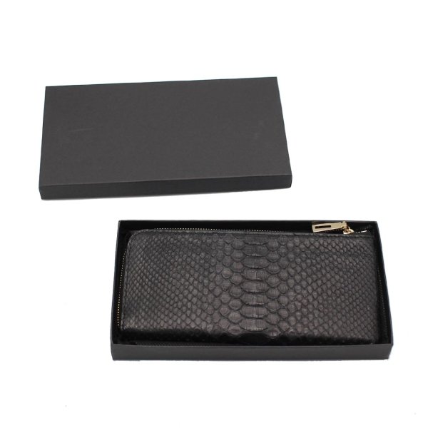 RODANIA ロダニア RDOP277BK L字ファスナー長財布 ブラック 黒 へび革 