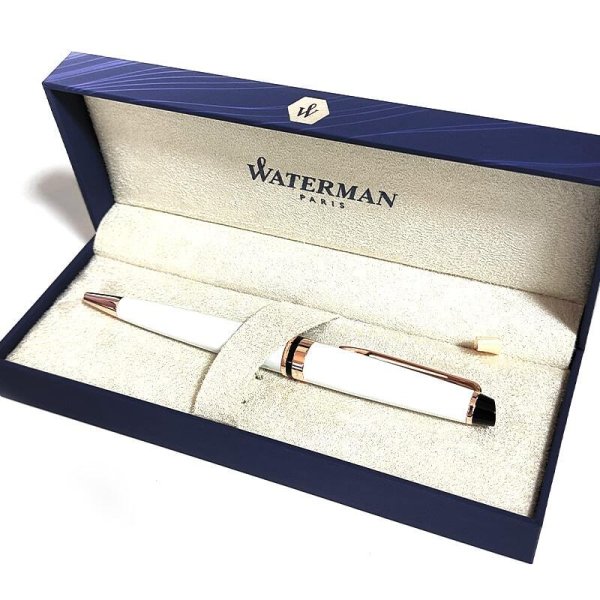 WATERMAN ホワイト ボールペン ケース付き ボールペン ウォーターマン エキスパート エッセンシャル プレシャス