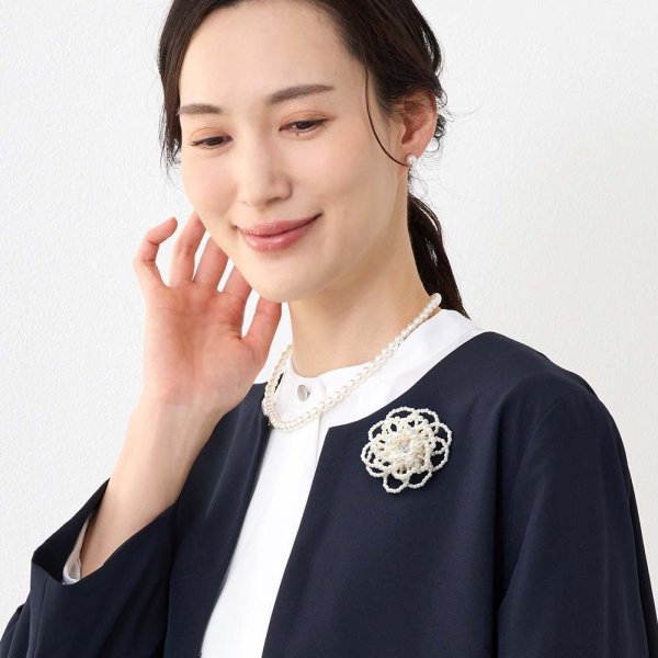 ブローチ コサージュ パールフラワーブローチ お買い得 フォーマル