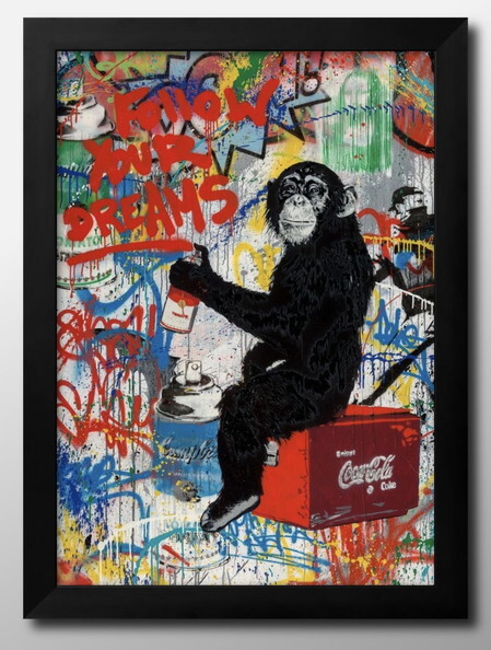 _Banksy バンクシー ストリートアート 猿 モンキー A3 サイズ ポスター