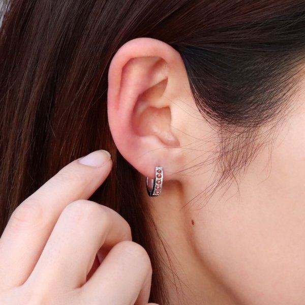 ピアス フープ 小さめ レディース 18k 18金 ゴールド 中折れ フープ
