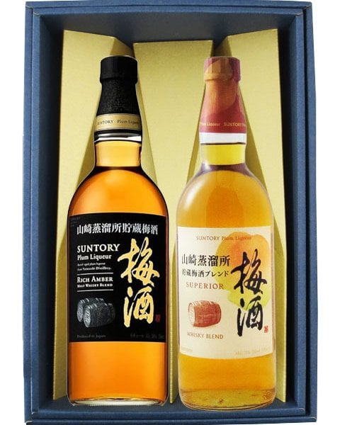 山崎蒸留所貯蔵梅酒 ・焙煎樽熟成／ワイン樽仕込750ml x2飲み比べセット 山崎蒸留所貯蔵梅酒 ・焙煎樽熟成／ワイン樽仕込750ml x2飲み比べ