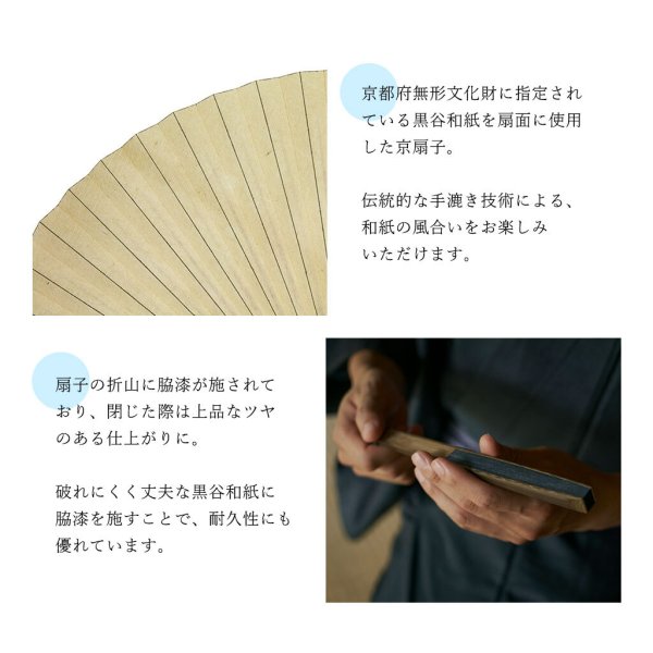 名入れ］【脇漆黒谷和紙 扇子セット】（京扇子）｜ 縁起物 伝統工芸 父