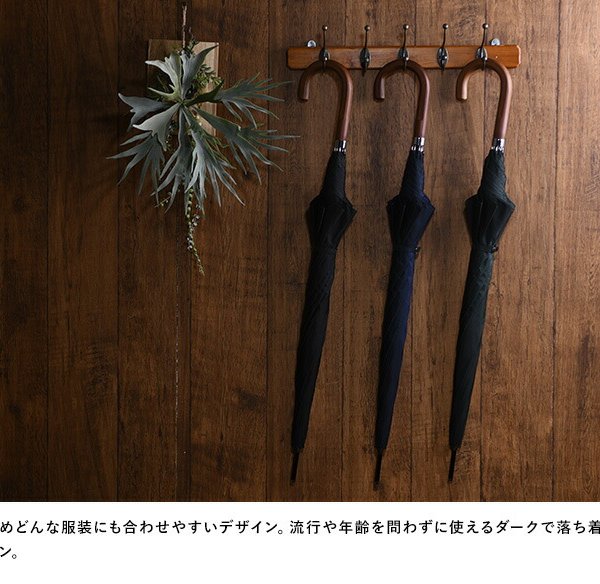 メンズ 雨傘 高級 前原光榮商店 × 紳士の持ち物 紳士の長傘 8本骨 65cm