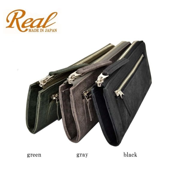 財布 長財布 Real レアル MARGOT マルゴーレザー 黒 グレー 緑 BLACK