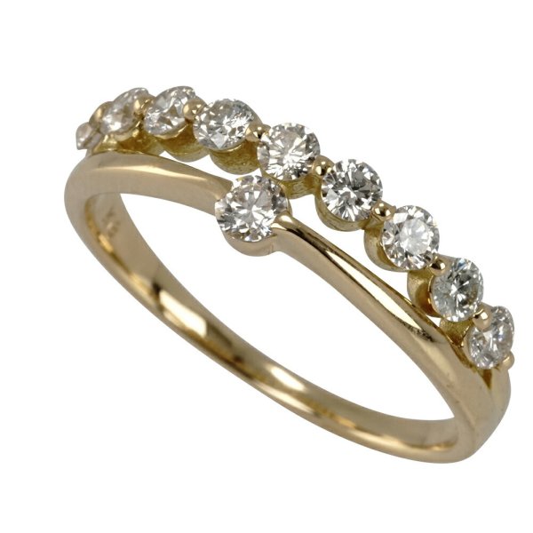 指輪 18金 ダイヤモンド わたっ リング エタニティリング 0.5ct k18 