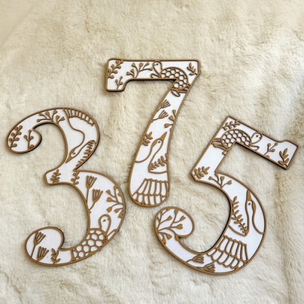 7・5・3レターバナーLサイズ*ボタニカル*Premium color 木製 七五三
