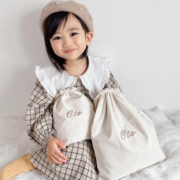 名入れ 刺繍 巾着 SサイズMサイズ 2枚セット 日本製 体操着袋 おむつ