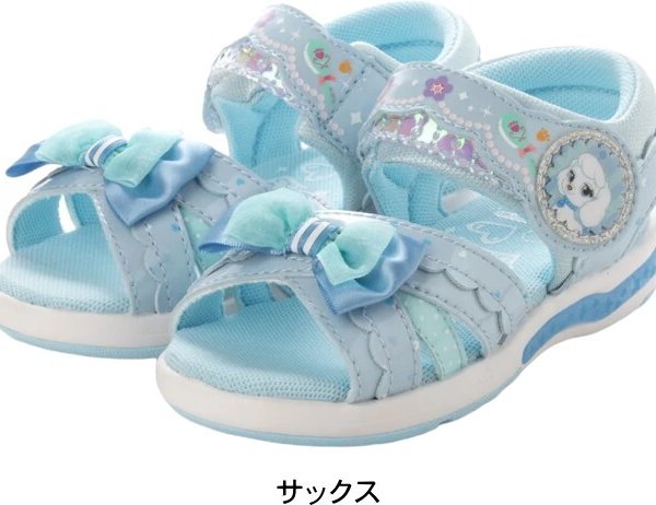 光る靴 ムーンスター キッズ サンダル 女の子 通園 ベロクロ マジック 