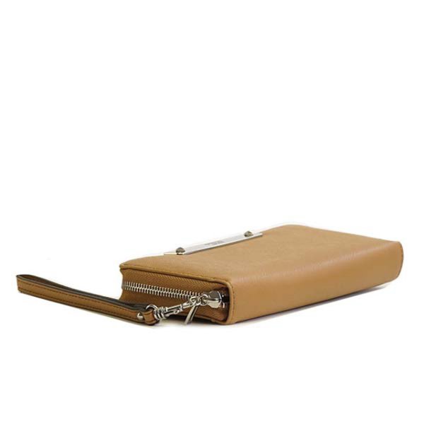 ゲス GUESS BRITTA ラウンドファスナー長財布 TAN ベージュ系 VY669346 