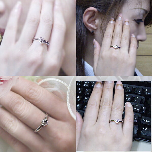 pt900 pt950【0.5ct】一粒ダイヤモンドリング 指輪【6本爪】 ［SI