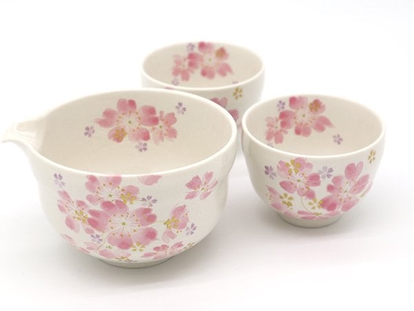 片口抹茶碗セット 華まつり 茶筅 茶杓付き 茶道具セット 初心者向け