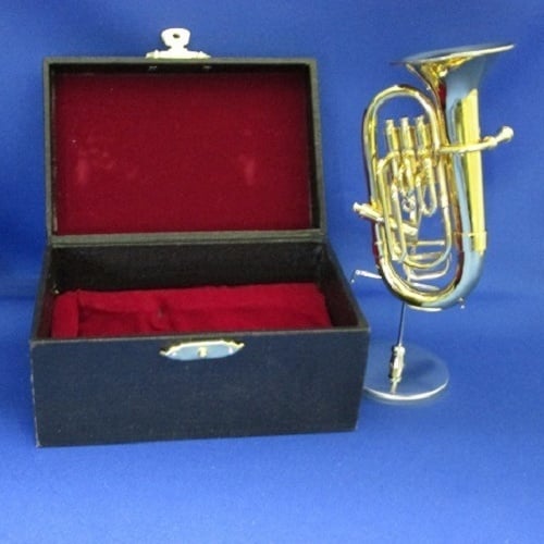名入れ対応可】ミニチュア楽器 ユーフォニアム 1/6サイズ スタンド