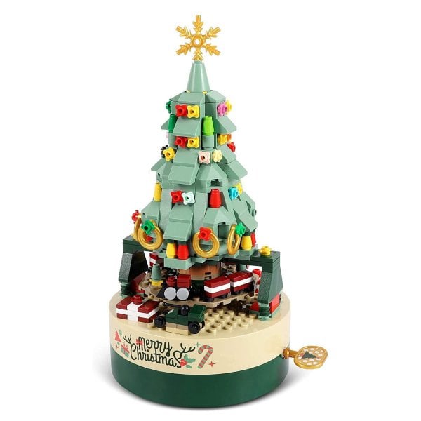 ブロック おもちゃ 子供 組立 オルゴール クリスマスツリー 動く