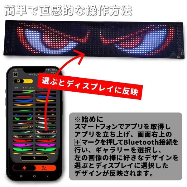 車 カスタム カー用品 LEDディスプレイ 電光掲示板 アクセサリー 車内 