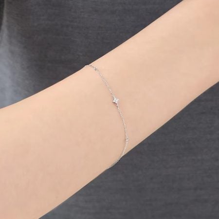 無料ラッピング】 ヨンドシー 4℃ ブレスレット K10 ホワイトゴールド