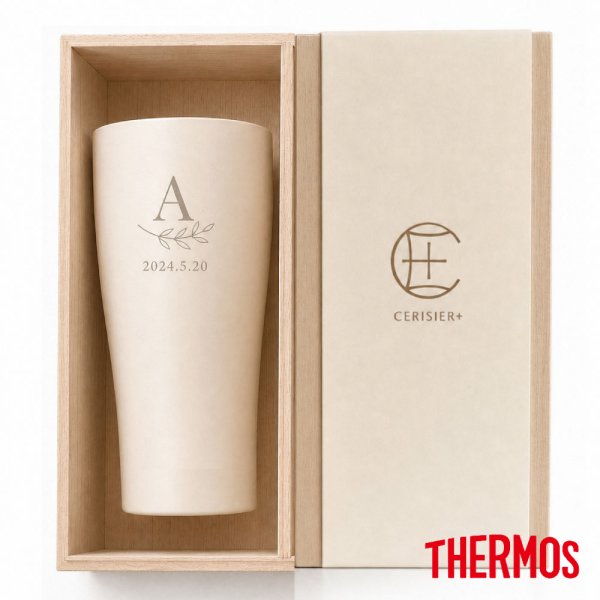 名入れ彫刻 】 毎日使いたくなる上質THERMOSタンブラー 420ml - 【名