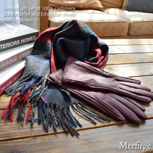 名入れ 刺繍】クリスマス ギフトセット [Merfirge] カシミヤ 100