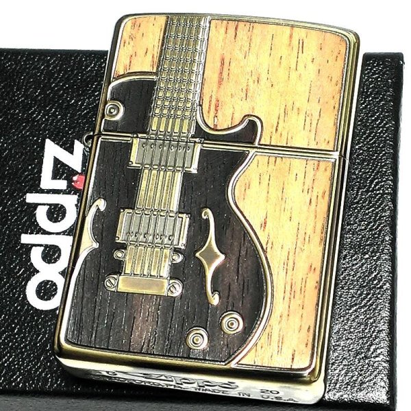 ZIPPO ライター アンテーク ギター ジッポ アンテークブラス ブラス 