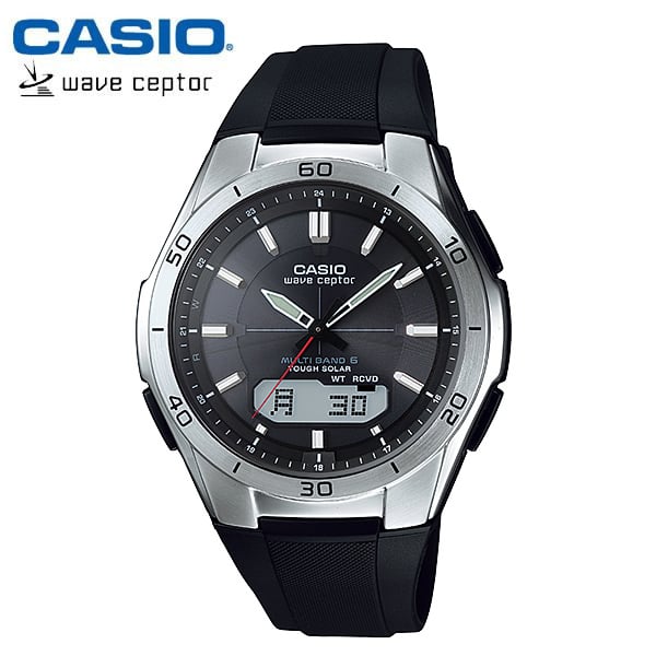 カシオ・ソーラー電波時計】CASIO ウェーブセプター ソーラー 電波
