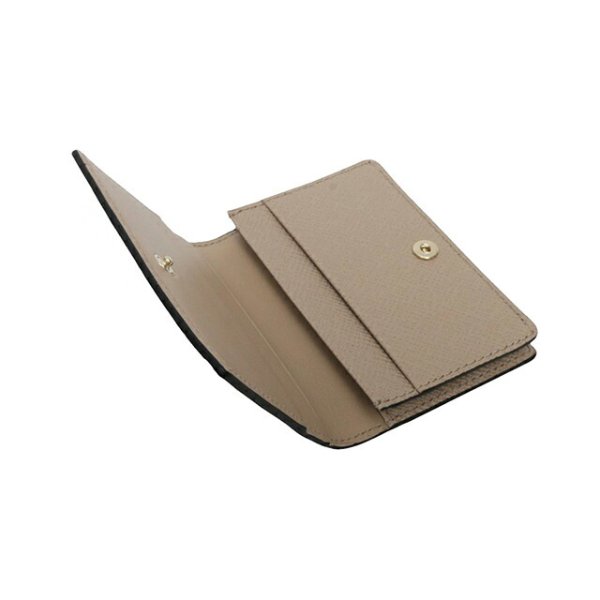 スマイソン SMYTHSON Panama Folded Card Case with Snap Closure