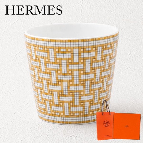 エルメス タンブラー グラス HERMES ゴブレット モザイク24 ゴールド 