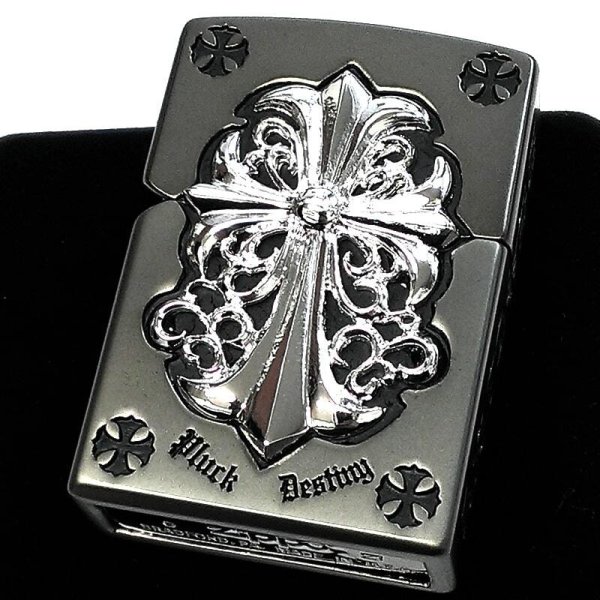 生活家電 新品 ZIPPO トライバルクロス 5面彫り ゴールド 豪華ジッポ 