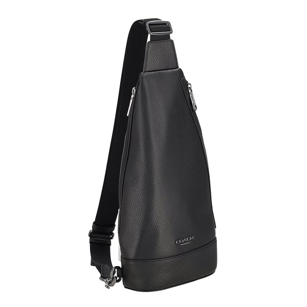即購入可 ch!iii bag チーバッグ シュリンクレザー ボディバッグ 黒 コーチ ファクトリー アウトレット COACH FACTORY バッグ ベルトバッグ