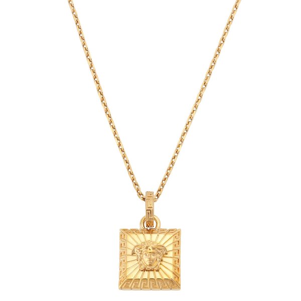 ヴェルサーチェ Versace メドゥーサ スクエア ペンダント ネックレス