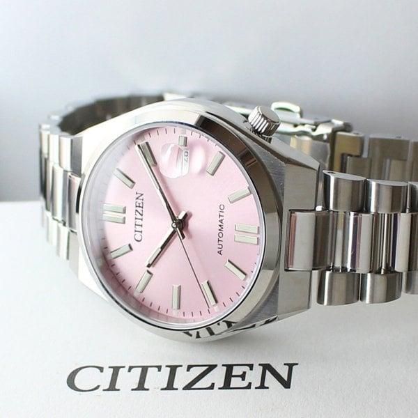 CITIZEN Automatic シチズン　自動巻 シチズン 自動巻き腕時計 TSUYOSA つよさ ピンクダイヤル ステンレス