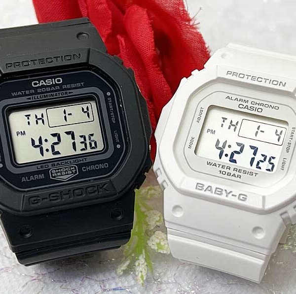 恋人たちのGショック ペアウオッチ テーマは純白 G-SHOCK ペア腕時計