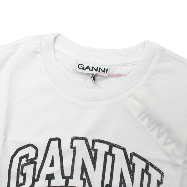 【りったん】新品 ガニー GANNI Tシャツ S T4124-943 ガニー GANNI トップス Tシャツ カットソー ロゴ ウィメンズ 半袖