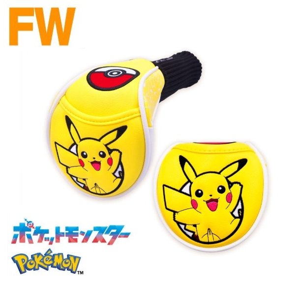 ピカチュウ ソックスタイプ ヘッドカバー セット販売 ドライバー用 