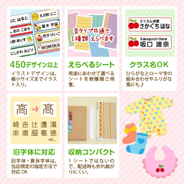 名前シール（布用type）入園祝い/入学祝い/進級祝い/卒園祝い/誕生日
