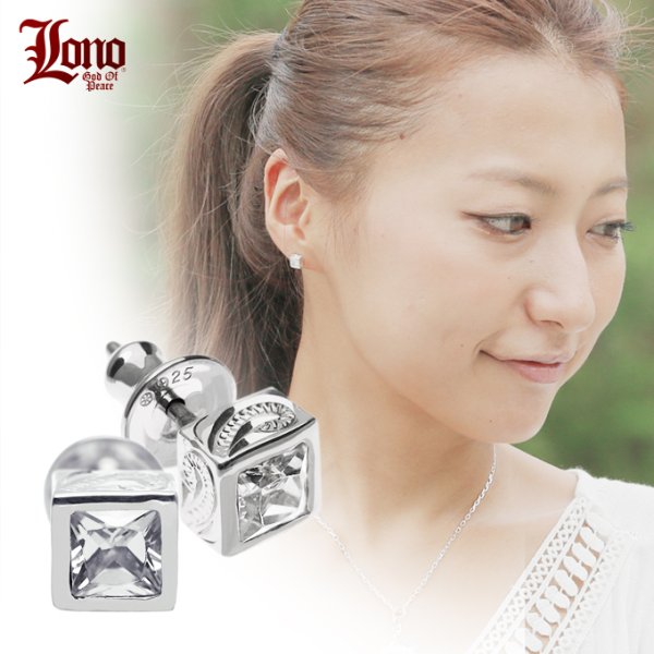 ハワイアンジュエリー ピアス シルバー925 クリア ジルコニア LONO 