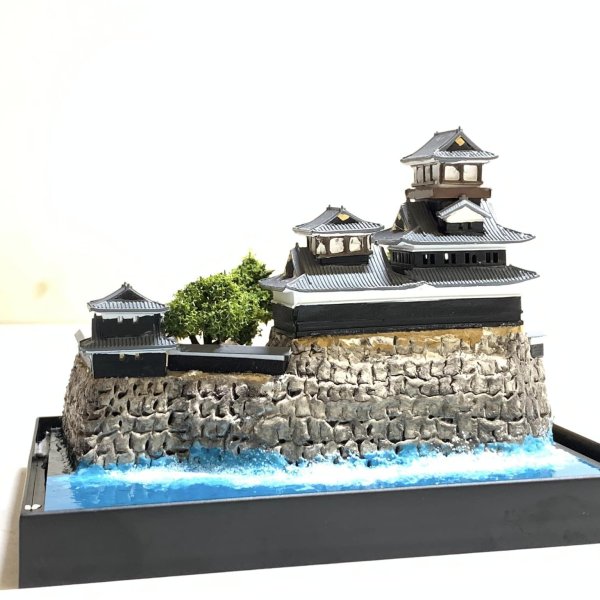 日本の城 坂本城・明智光秀・滋賀県 城コレ ケース付き お城のジオラマ