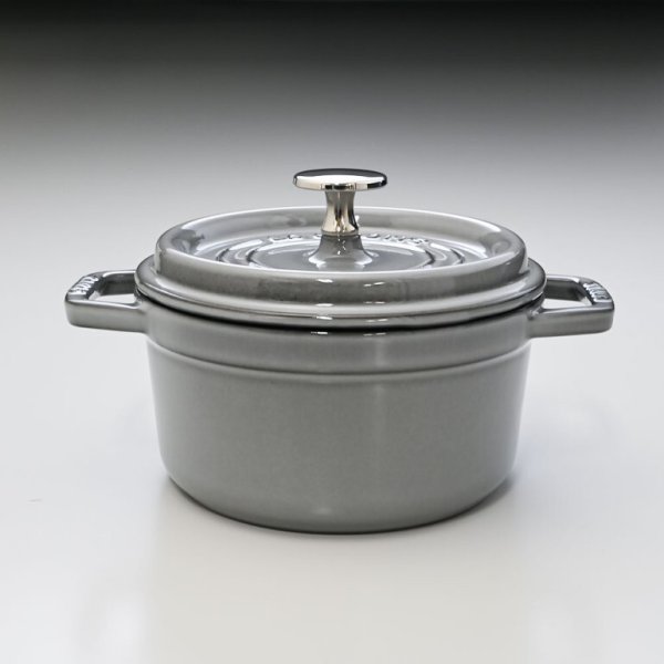 キッチン・食器 STAUB ココット ラウンド グレー 16cm 1.2L