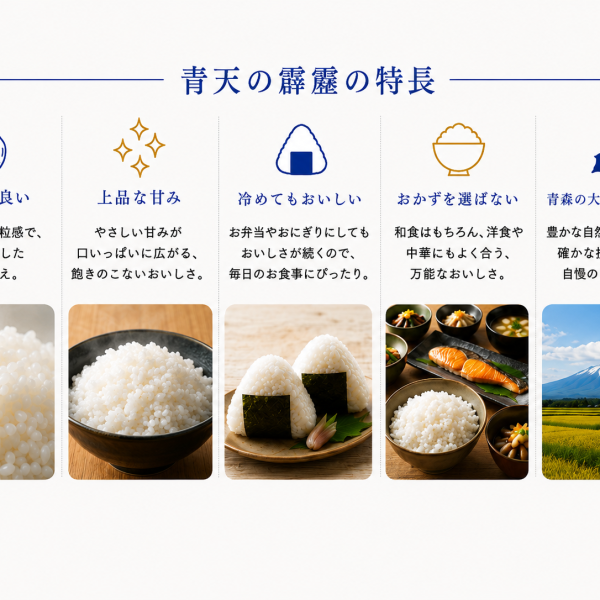青天の霹靂 青森県産初の米 最高評価「特A」米 5キロ 令和7年産