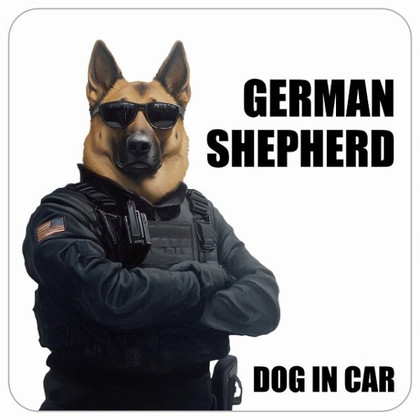 GERMAN SHEPHERD シェパード DOG IN CAR カーステッカー 犬 