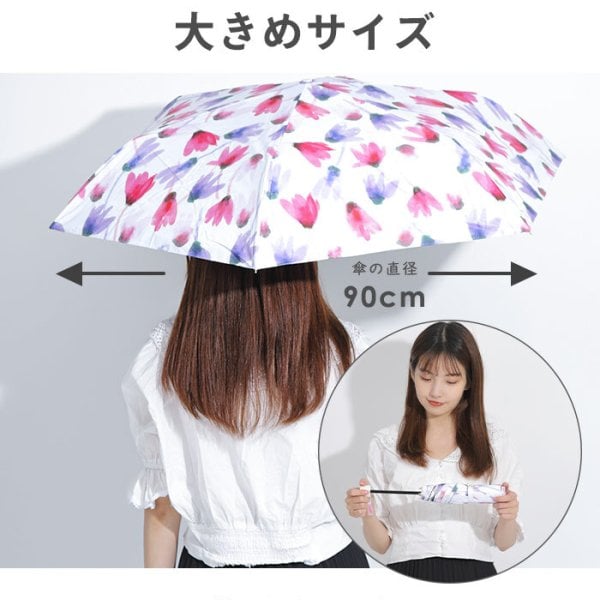 折り畳み傘 花柄 折り畳み レディース 女性用 UV 一級遮光 nifty