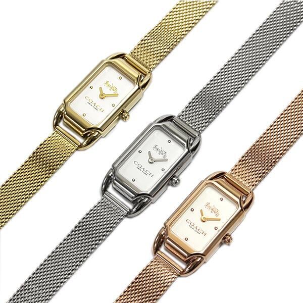 COACH コーチ 腕時計 レディース メッシュベルト ステンレス スクエア