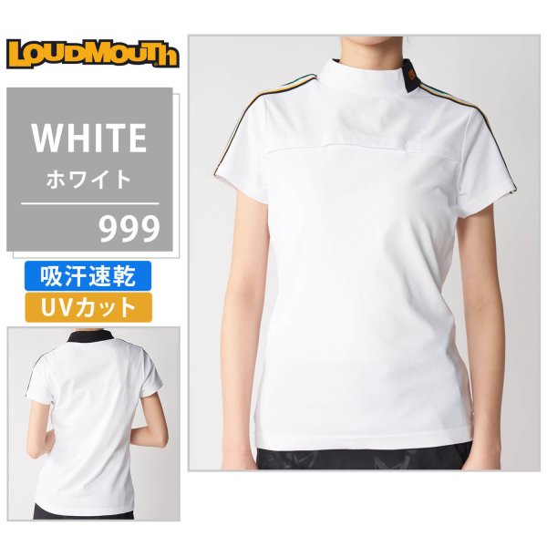 ラウドマウス ゴルフウェア レディース モックネックシャツ 半袖